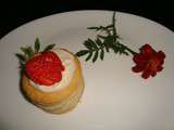 Vol au vent fraise, vanille et mascarpone