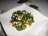 Salade épinards, pois chiches et feta