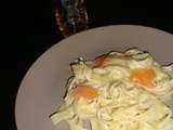 Tagliatelles à la crème et au saumon fumé