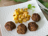 Boulettes végan à la courge, châtaignes et champignons