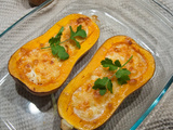 Courge butternut au fromage dorée au four