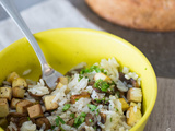 Riz, Champignons et Tofu fumé