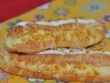 Eclairs au praliné et sa crème vanille, éclats de nougatine