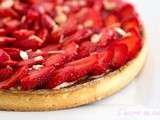 Tarte aux fraises crème d’amandes et crème pâtissière vanillée