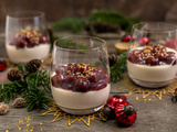 Panna cotta au ▷ pain d’épices & cerises au vin chaud