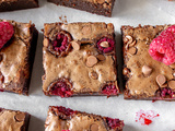 Brownie au chocolat et aux framboises