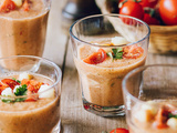 Gaspacho de tomate, concombre et cumin