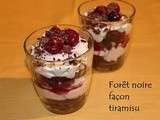 Forêt noire façon tiramisu en verrine