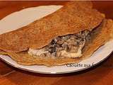 Galette blé noir à la dinde, duxelles de champignons