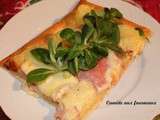 Pizza blanche raclette et bacon