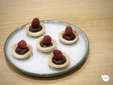 Mini-tartes framboise-chocolat (végan)