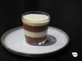 Panna cotta bayadère rhubarbe, avoine-chocolat