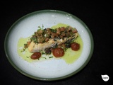 Pavé de saumon, sauce vierge