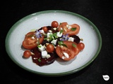 Salade betterave, tomate, feta, herbes du jardin