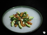 Salade carottes, avocat, épinards, à l’orange