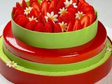 Entremets fraise pistache