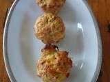 Muffins de courgettes, lardons et curry