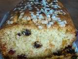 Cake aux raisins, cranberries et fruits confits