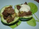 Courgettes farcies boeuf-menthe