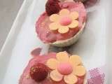 Cupcakes framboises-chocolat blanc (coque chocolat)