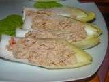 Endives et Rillettes de thon au curry