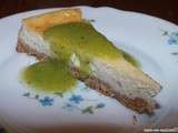 Cheesecake et son coulis de kiwis