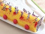 Bûche de Noël mangue et framboises