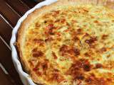 Tarte ou quiche au serrano et fromage frais