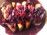 Magret de canard au vin rouge