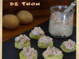 Rillettes de thon au boursin, sur toasts de pomme de terre