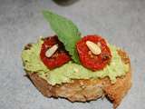 Tartine en rouge et vert