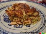 Parmentier de saumon aux poireaux