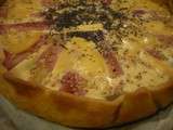 Quiche asperge-jambon & oignons au miel