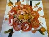 Salade de tomates crevettes