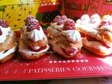 Éclairs fraises, framboises et chantilly