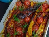 Aubergines rôties au four sauce tomates (recette facile végétarienne)