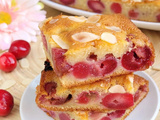 Mi gâteau mi clafoutis très léger aux cerises