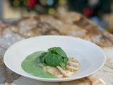 Noix de Saint-Jacques, velouté de mâche au curry