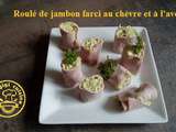 Roule de jambon farci au chevre et a l'avocat