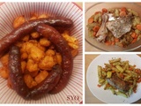 Trois repas à l' Actifry 2 en 1 : Andouillette, cuisse de poulet, merguez