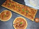 Tarte aux oignons lardons, et camembert