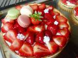 Tarte aux fraises crème vanille