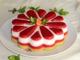 Bavarois fraises rhubarbe aux yaourts