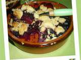 Crumble poire cassis ( ou autres fruits rouges)