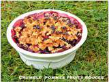 Crumble pommes fruits rouges aux flocons