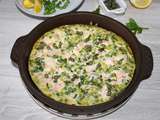 Frittata de saumon et petits pois