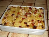 Gratin de chou-fleur , pommes de terre et chorizo