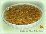 Gratin de pâtes halloween