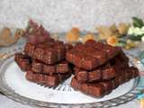 Petites tablettes de chocolat aux noix