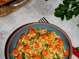 Risotto d'orge , potiron et safran